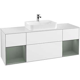 Villeroy & Boch Tvättställsskåp Finion med Två Hyllor och Bänkskiva för Ytmonterat G451GMGF