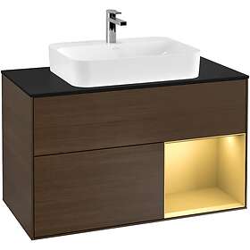 Villeroy & Boch Tvättställsskåp Finion med 2 Lådor Hylla och Bänkskiva för Ytmonterat F372HFGN