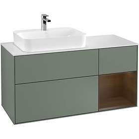 Villeroy & Boch Tvättställsskåp Finion med 3 Lådor Hylla och Bänkskiva för Ocentrerat Ytmonterat G401GNGM