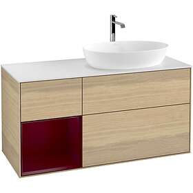 Villeroy & Boch Tvättställsskåp Finion med 3 Lådor Hylla och Bänkskiva för Ocentrerat från Artis Collaro G801HBPC