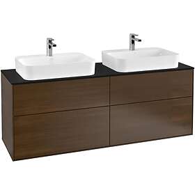 Villeroy & Boch Tvättställsskåp Finion med 4 Lådor och Bänkskiva för Två Ytmonterade G43200GN