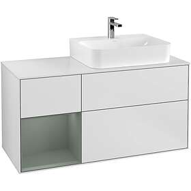 Villeroy & Boch Tvättställsskåp Finion med 3 Lådor Hylla och Bänkskiva för Ocentrerat F141GMMT