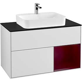 Villeroy & Boch Tvättställsskåp Finion med 2 Lådor Hylla och Bänkskiva för Ytmonterat G372HBMT