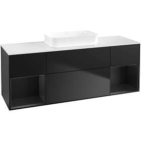 Villeroy & Boch Tvättställsskåp Finion med Två Hyllor och Bänkskiva för Fristående F741PDPD