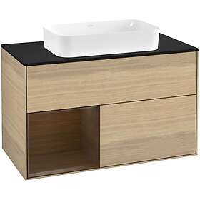 Villeroy & Boch Tvättställsskåp Finion med 2 Lådor Hylla och Bänkskiva för Fristående G242GNPC