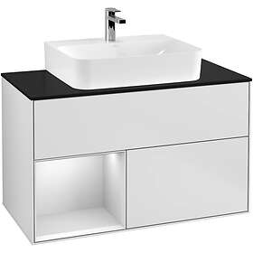 Villeroy & Boch Tvättställsskåp Finion med 2 Lådor Hylla och Bänkskiva för Centrerat G112MTMT