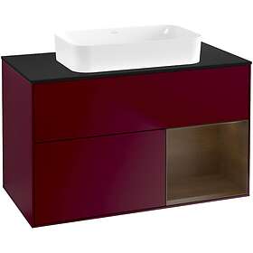 Villeroy & Boch Tvättställsskåp Finion med 2 Lådor Hylla och Bänkskiva för Fristående F662GNHB