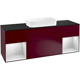 Villeroy & Boch Tvättställsskåp Finion med Två Hyllor och Bänkskiva för Fristående G332MTHB