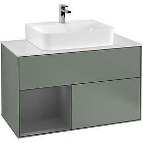 Villeroy & Boch Tvättställsskåp Finion med 2 Lådor Hylla och Bänkskiva för Centrerat G111GKGM