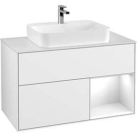 Villeroy & Boch Tvättställsskåp Finion med 2 Lådor Hylla och Bänkskiva för Ytmonterat F371GFGF