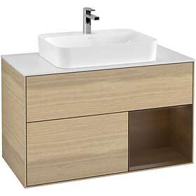 Villeroy & Boch Tvättställsskåp Finion med 2 Lådor Hylla och Bänkskiva för Ytmonterat G371GNPC