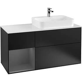 Villeroy & Boch Tvättställsskåp Finion med 3 Lådor Hylla och Bänkskiva för Ocentrerat Ytmonterat G391GKPD