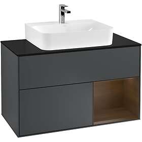 Villeroy & Boch Tvättställsskåp Finion med 2 Lådor Hylla och Bänkskiva för Centrerat G122GNHG