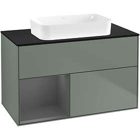 Villeroy & Boch Tvättställsskåp Finion med 2 Lådor Hylla och Bänkskiva för Fristående G652GKGM