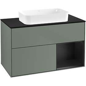 Villeroy & Boch Tvättställsskåp Finion med 2 Lådor Hylla och Bänkskiva för Fristående F662PDGM