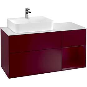 Villeroy & Boch Tvättställsskåp Finion med 3 Lådor Hylla och Bänkskiva för Ocentrerat F151HBHB