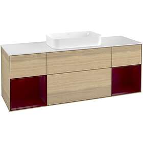 Villeroy & Boch Tvättställsskåp Finion med Två Hyllor och Bänkskiva för Fristående F331HBPC