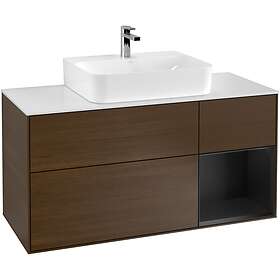 Villeroy & Boch Tvättställsskåp Finion med 3 Lådor Hylla och Bänkskiva för Centrerat F171PDGN
