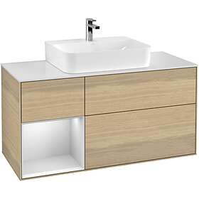 Villeroy & Boch Tvättställsskåp Finion med 3 Lådor Hylla och Bänkskiva för Centrerat F161MTPC