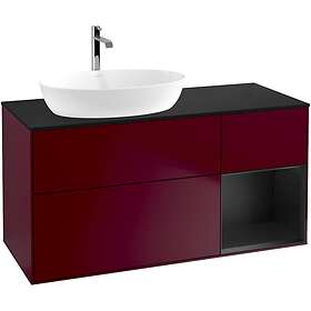 Villeroy & Boch Tvättställsskåp Finion med 3 Lådor Hylla och Bänkskiva för Ocentrerat från Artis Collaro G812PDHB