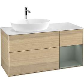 Villeroy & Boch Tvättställsskåp Finion med 3 Lådor Hylla och Bänkskiva för Ocentrerat från Artis Collaro G811GMPC