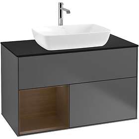 Villeroy & Boch Tvättställsskåp Finion med 2 Lådor Hylla och Bänkskiva för Fristående från Artis Collaro F772GNGK