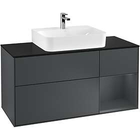 Villeroy & Boch Tvättställsskåp Finion med 3 Lådor Hylla och Bänkskiva för Centrerat G172HGHG