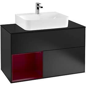 Villeroy & Boch Tvättställsskåp Finion med 2 Lådor Hylla och Bänkskiva för Centrerat F112HBPD