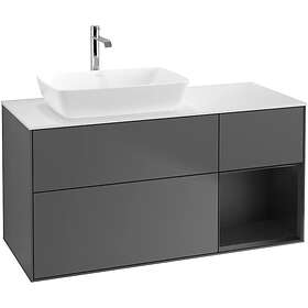 Villeroy & Boch Tvättställsskåp Finion med 3 Lådor Hylla och Bänkskiva för Ocentrerat från Artis Collaro F811PDGK
