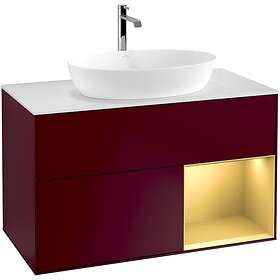 Villeroy & Boch Tvättställsskåp Finion med 2 Lådor Hylla och Bänkskiva för Fristående från Artis Collaro G781HFHB