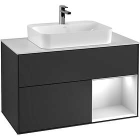 Villeroy & Boch Tvättställsskåp Finion med 2 Lådor Hylla och Bänkskiva för Ytmonterat F371GFGK
