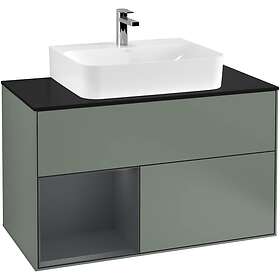 Villeroy & Boch Tvättställsskåp Finion med 2 Lådor Hylla och Bänkskiva för Centrerat F112HGGM