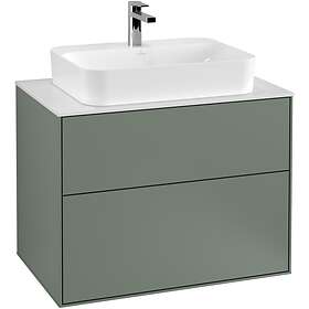 Villeroy & Boch Tvättställsskåp Finion med 2 Lådor och Bänkskiva för Ytmonterat F34100GM