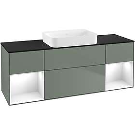 Villeroy & Boch Tvättställsskåp Finion med Två Hyllor och Bänkskiva för Fristående G742GFGM