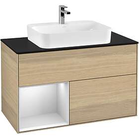 Villeroy & Boch Tvättställsskåp Finion med 2 Lådor Hylla och Bänkskiva för Ytmonterat F362MTPC