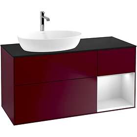 Villeroy & Boch Tvättställsskåp Finion med 3 Lådor Hylla och Bänkskiva för Ocentrerat från Artis Collaro G812MTHB