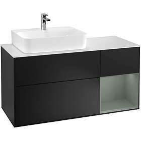 Villeroy & Boch Tvättställsskåp Finion med 3 Lådor Hylla och Bänkskiva för Ocentrerat F151GMPD