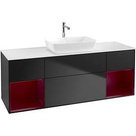 Villeroy & Boch Tvättställsskåp Finion med Två Hyllor och Bänkskiva för Fristående från Artis Collaro F861HBPD