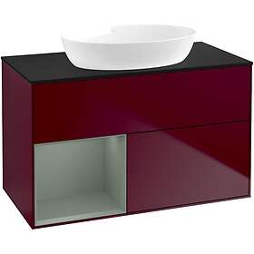Villeroy & Boch Tvättställsskåp Finion med 2 Lådor Hylla och Bänkskiva för Fristående från Artis Collaro FA12GMHB