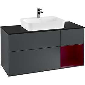 Villeroy & Boch Tvättställsskåp Finion med 3 Lådor Hylla och Bänkskiva för Ytmonterat G422HBHG