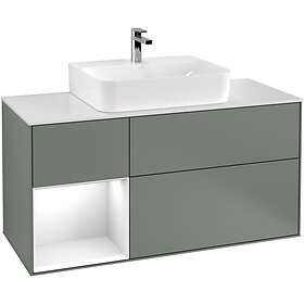 Villeroy & Boch Tvättställsskåp Finion med 3 Lådor Hylla och Bänkskiva för Centrerat G161GFGM