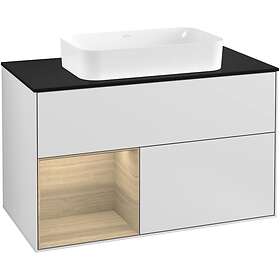 Villeroy & Boch Tvättställsskåp Finion med 2 Lådor Hylla och Bänkskiva för Fristående F242PCMT