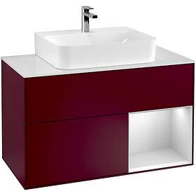 Villeroy & Boch Tvättställsskåp Finion med 2 Lådor Hylla och Bänkskiva för Centrerat G121MTHB