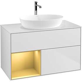 Villeroy & Boch Tvättställsskåp Finion med 2 Lådor Hylla och Bänkskiva för Fristående från Artis Collaro GA11HFMT