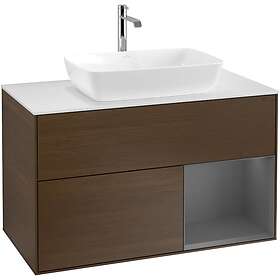 Villeroy & Boch Tvättställsskåp Finion med 2 Lådor Hylla och Bänkskiva för Fristående från Artis Collaro F781GKGN