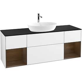 Villeroy & Boch Tvättställsskåp Finion med Två Hyllor och Bänkskiva för Fristående från Artis Collaro G862GNGF