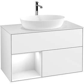 Villeroy & Boch Tvättställsskåp Finion med 2 Lådor Hylla och Bänkskiva för Fristående från Artis Collaro G771GFGF