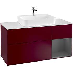 Villeroy & Boch Tvättställsskåp Finion med 3 Lådor Hylla och Bänkskiva för Ytmonterat F421GKHB