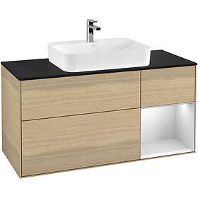 Villeroy & Boch Tvättställsskåp Finion med 3 Lådor Hylla och Bänkskiva för Ytmonterat G422MTPC