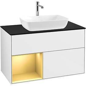 Villeroy & Boch Tvättställsskåp Finion med 2 Lådor Hylla och Bänkskiva för Fristående från Artis Collaro F772HFGF